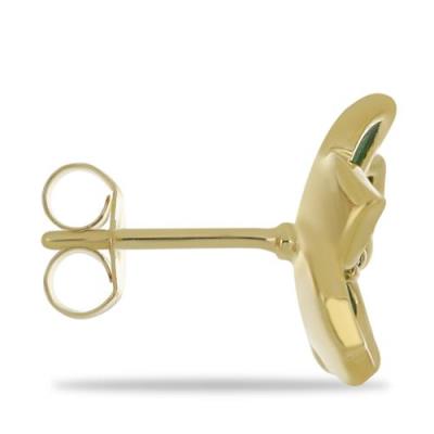 JEWELPIN WHOLESALE PERIDOT ENAMEL EARRINGS IN 925 STERLING SILVER